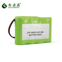 GLE recargable 2S2P 6Ah batterie 6.4v 26650 lifepo4 batería lipo